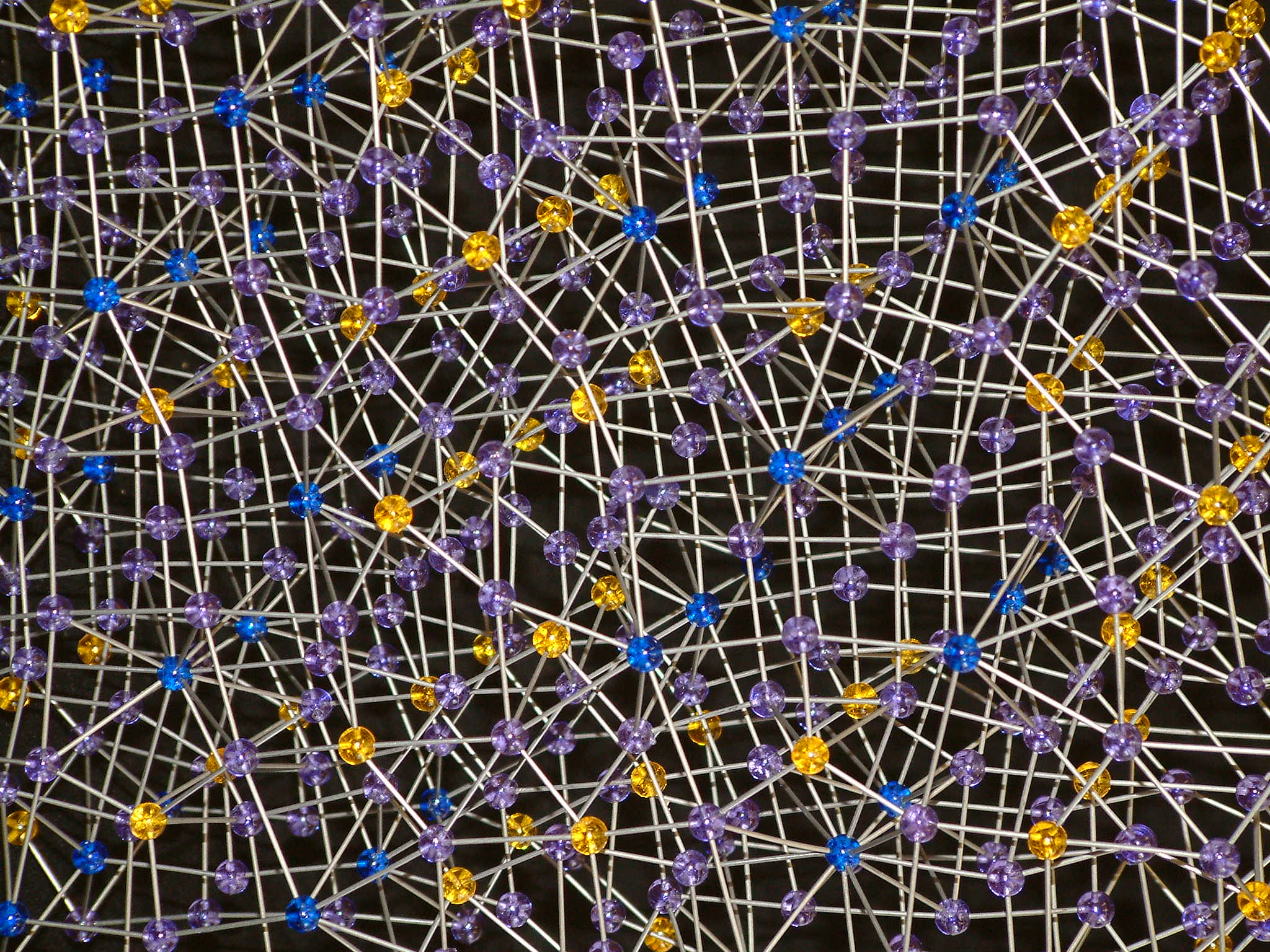 Detail of an Aluminium Nickel Gadolinium alloy crystal structure model